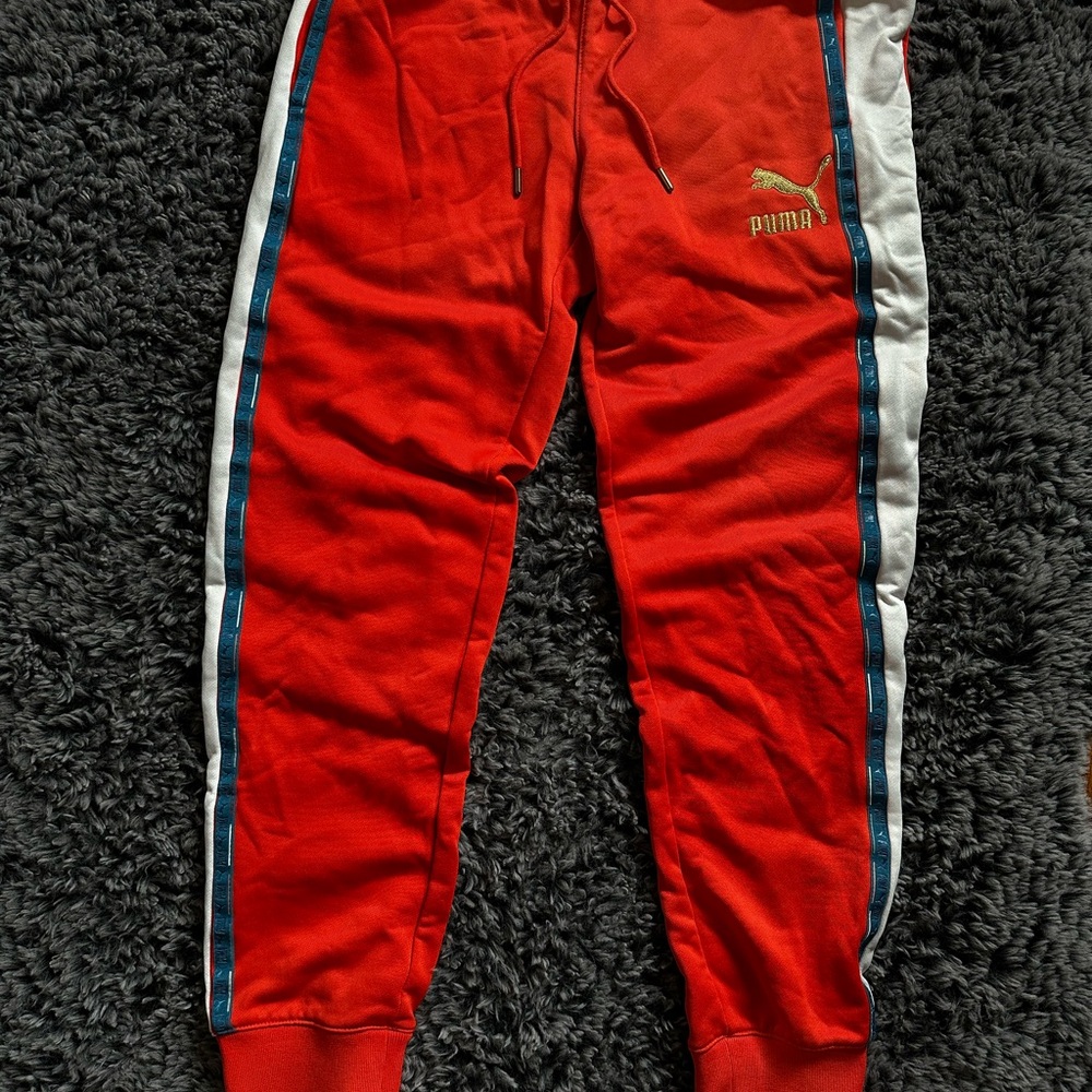 Puma orange Track Pants